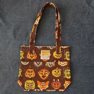 Big Bud Press Halloween Masks Printed Shoulder Zip Tote
